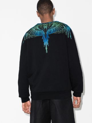 Neon Wings print cotton sweatshirt展示图