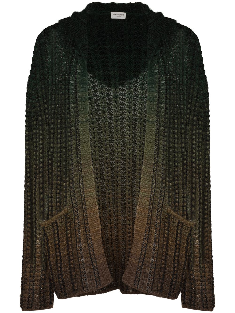 gradient-effect hooded cardigan