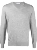 Cruciani long-sleeve V-neck jumper - Grey
