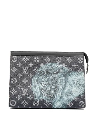 Louis Vuitton x Chapman Brothers pre-owned Monogram Savane Voyage GM Clutch  - Farfetch