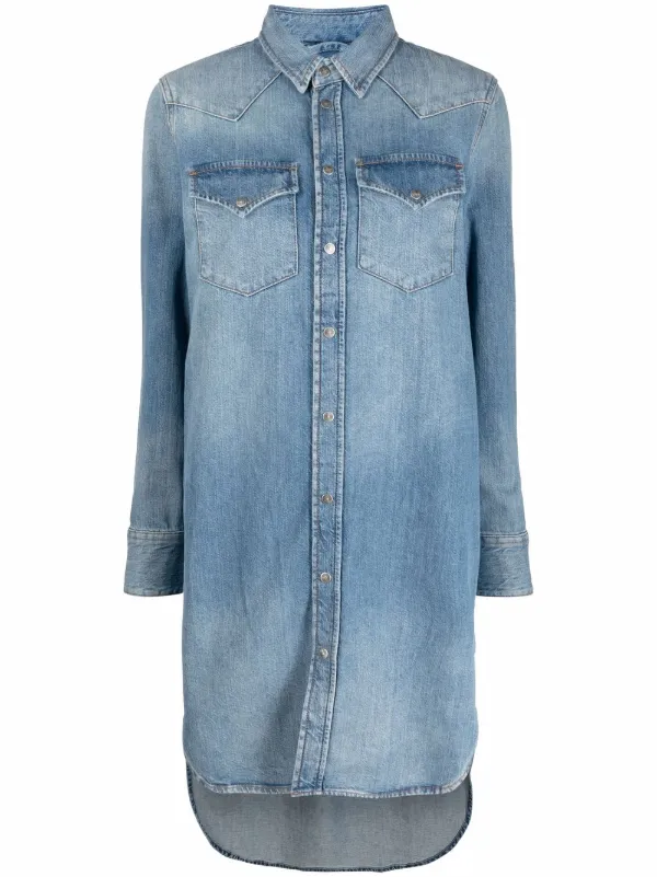 long sleeve denim shirt dress
