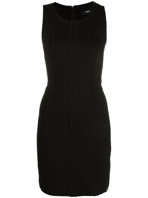 slim fit black dress