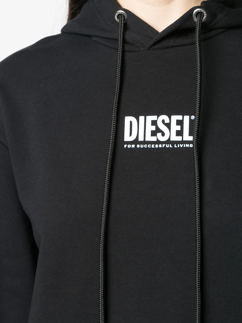 фото Diesel платье с логотипом и капюшоном