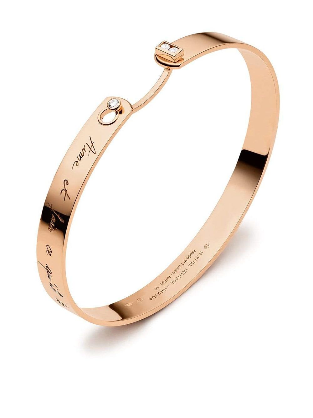 фото Nouvel heritage 18kt rose gold some me time mood diamond bangle