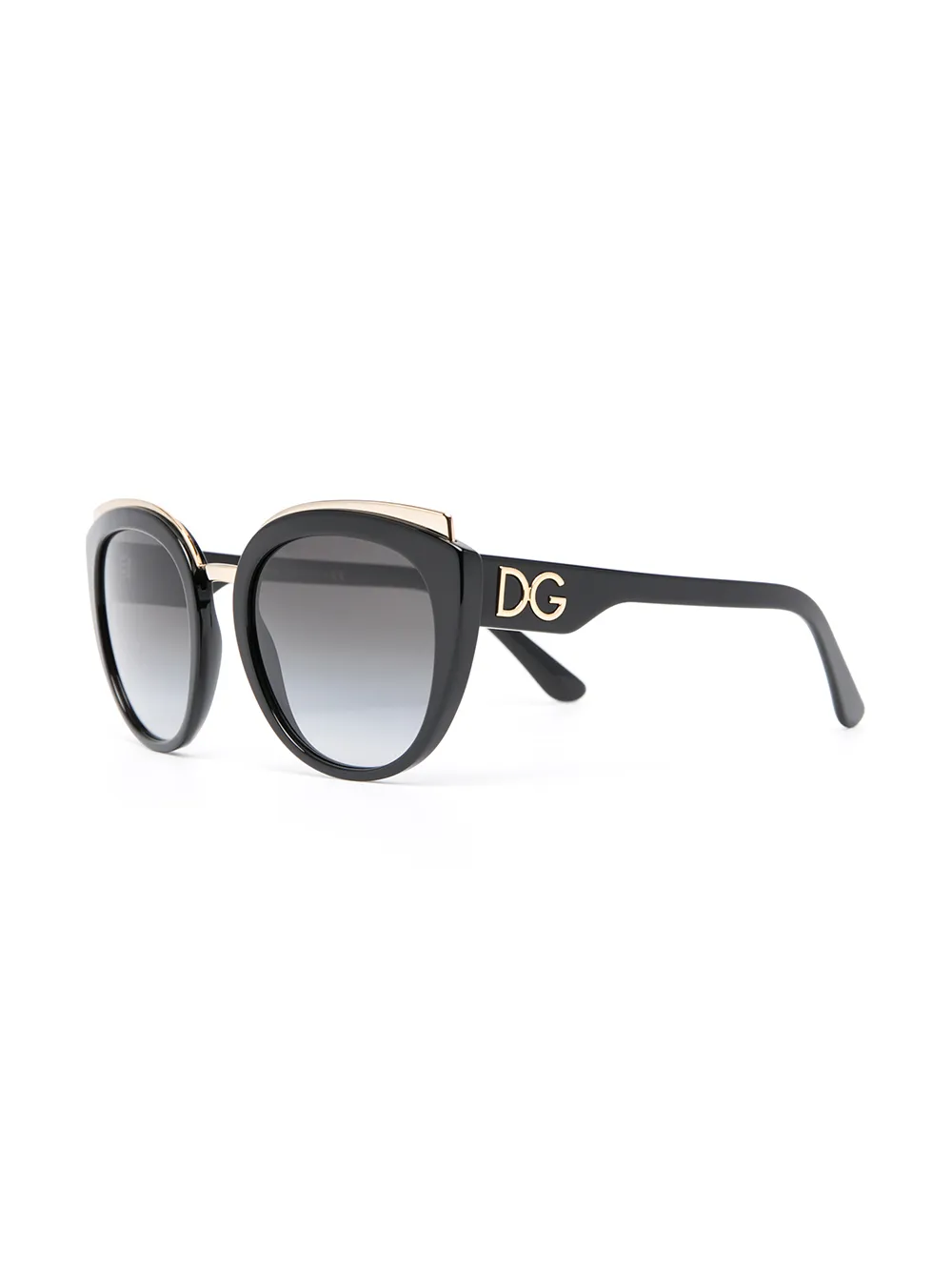 Dolce & Gabbana Eyewear Zonnebril met rond montuur - Zwart