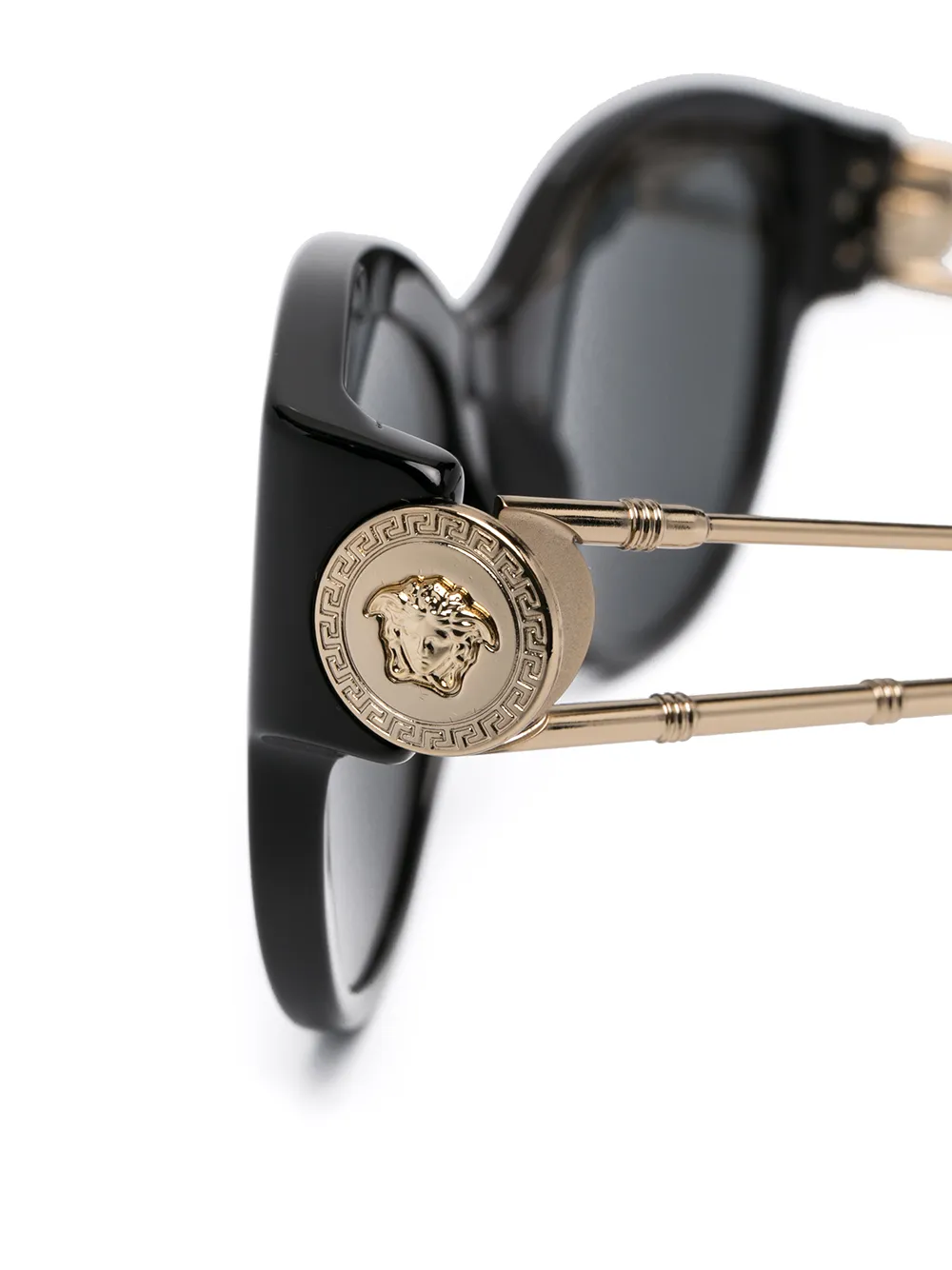 фото Versace eyewear солнцезащитные очки safety pin в круглой оправе