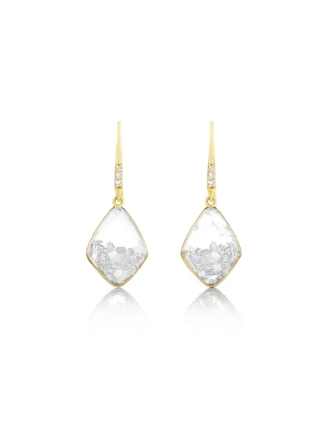 Moritz Glik 18K yellow gold Baby Kite diamond earrings