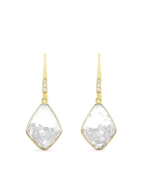 Moritz Glik 18K yellow gold Baby Kite diamond earrings