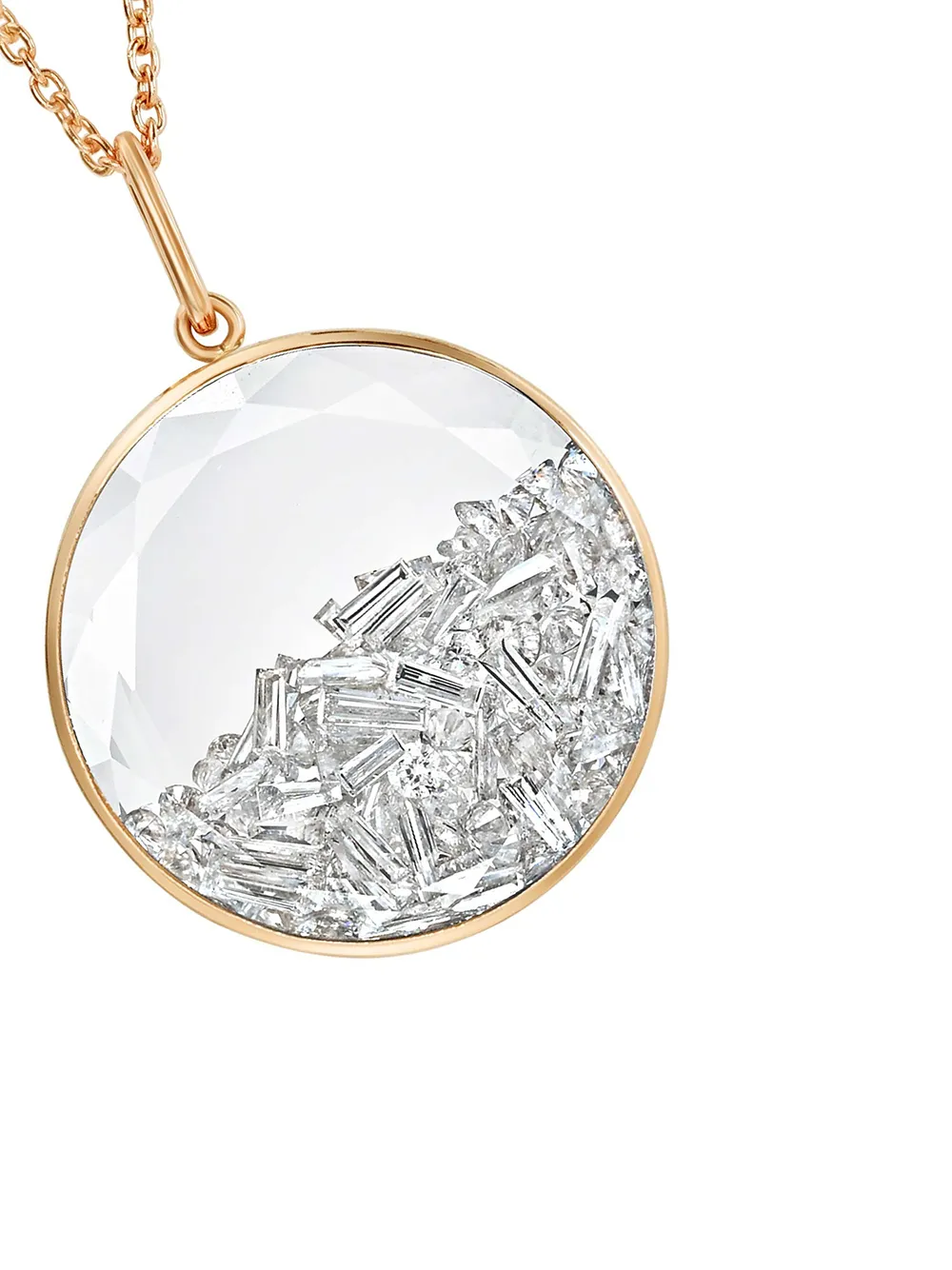 Moritz Glik 18kt Yellow Gold Diamond Shaker Pendant Necklace In Gold