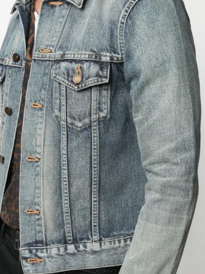 washed-effect denim jacket | Saint 