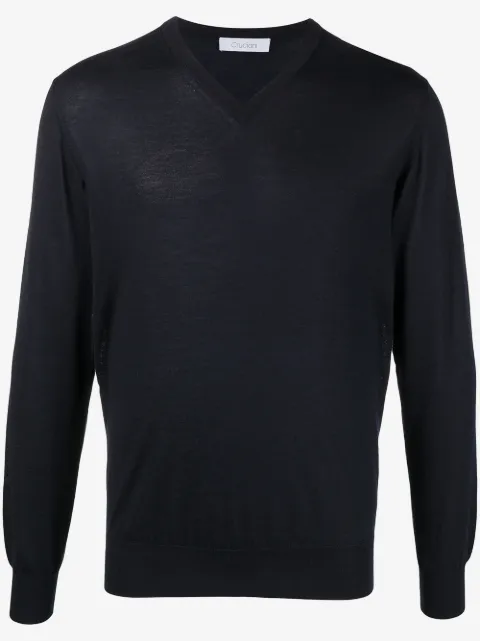 Cruciani long-sleeve V-neck jumper