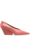 CamperLab pointed wedge heel pumps - Red