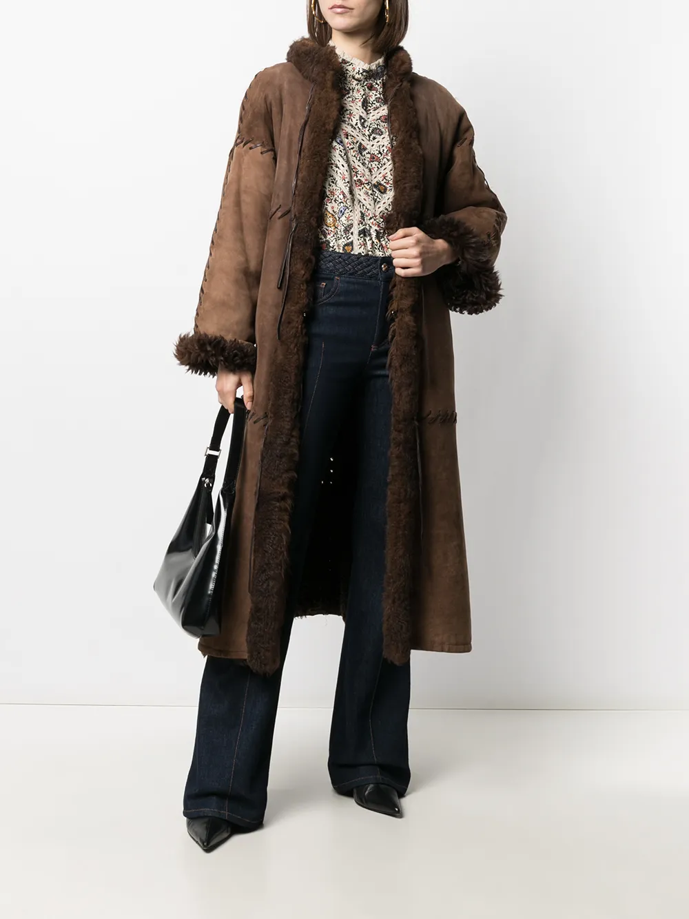 Image 2 of Christian Dior Pre-Owned 1980s sheepskin midi coat