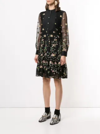 Ditsy floral shirt dress展示图