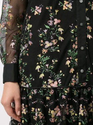 Ditsy floral shirt dress展示图