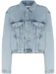 Image 1 of Alessandra Rich crystal button denim jacket