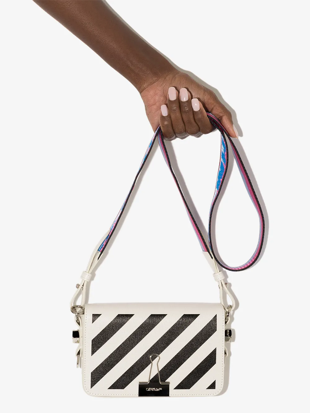 фото Off-white мини-сумка с откидным клапаном