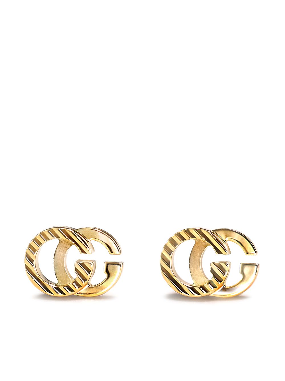 Gucci Gg Running Stud Earrings In White