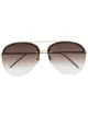 Image 1 of Linda Farrow 22kt gold-plated Dee aviator-frame sunglasses