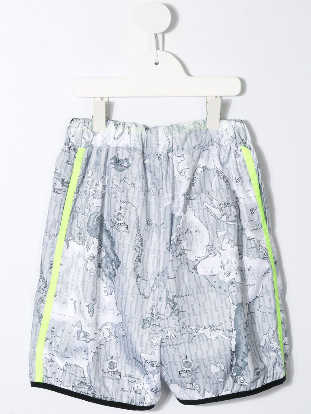 Shop Alviero Martini Map-print Track Shorts In Grey