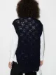 Simone Rocha Colete oversized de tricô aberto