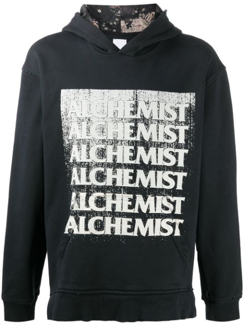 Alchemist vintage-effect logo hoodie