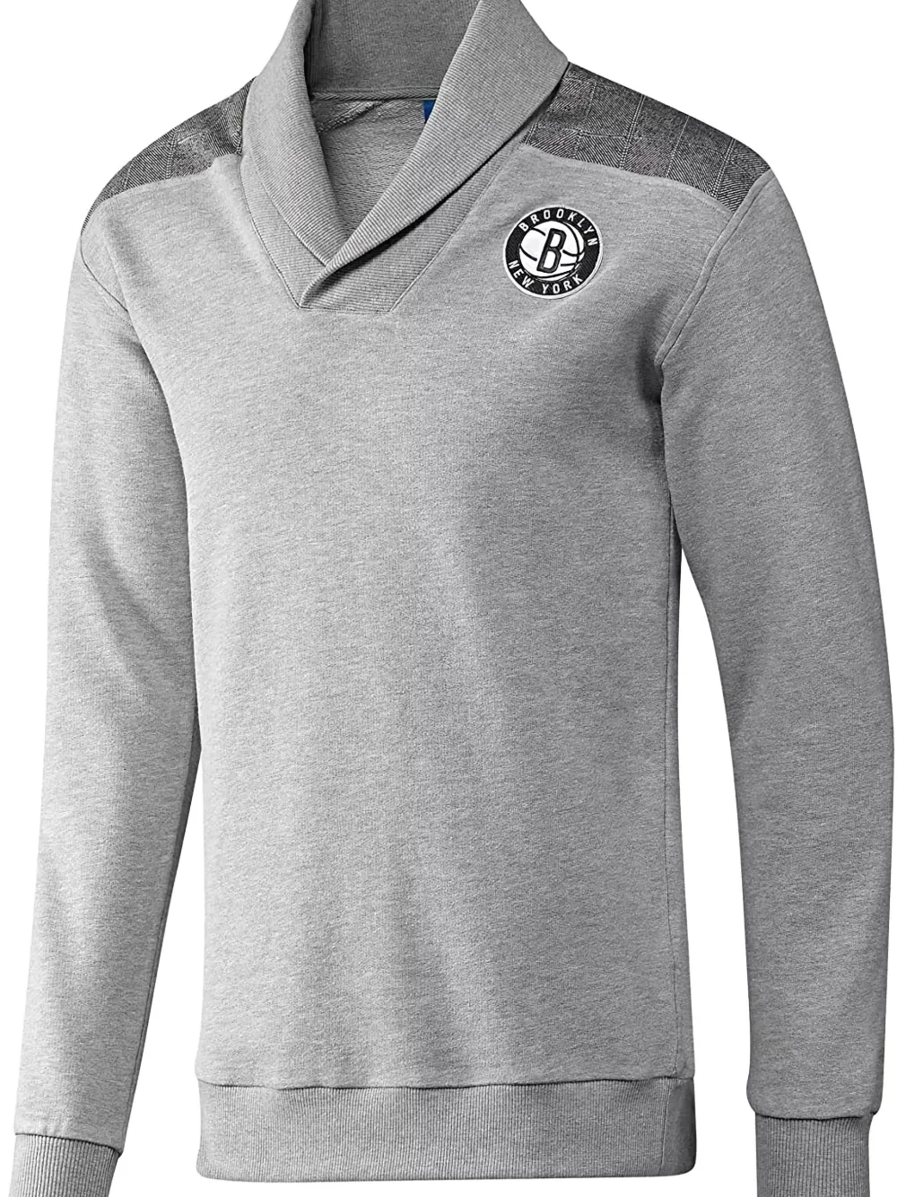 Adidas Originals Nba Brooklyn Nets Sweatshirt In Gray