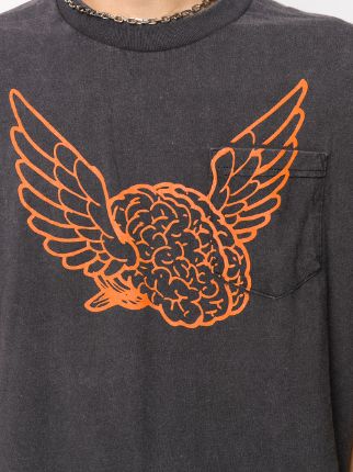 wings-print crew-neck T-Shirt展示图