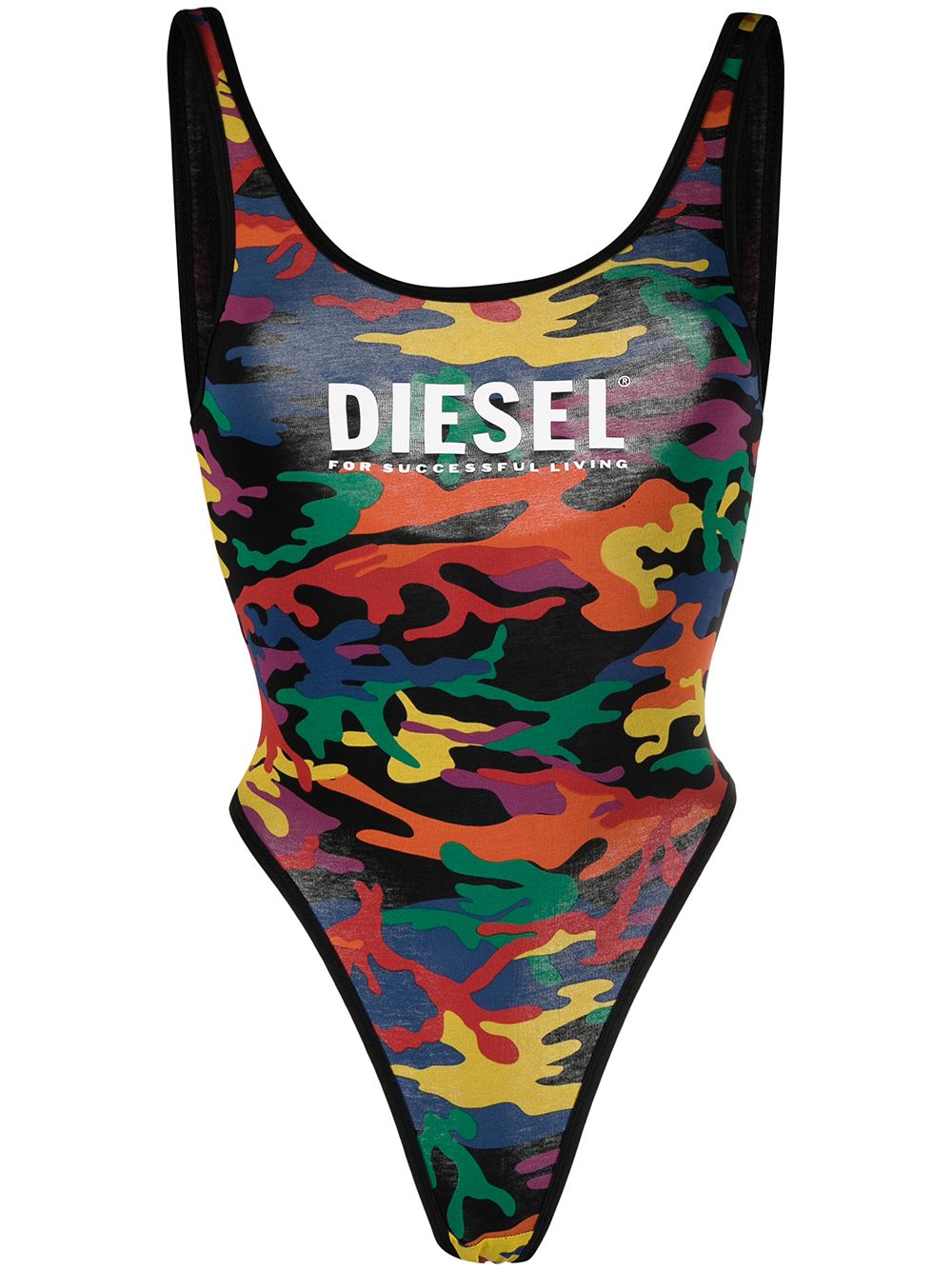 Diesel Pride Rainbow Camouflage-print Body In Black