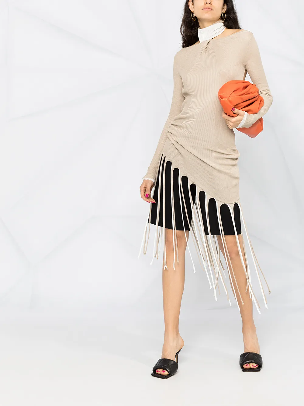 Image 2 of Bottega Veneta halterneck rib-knit dress