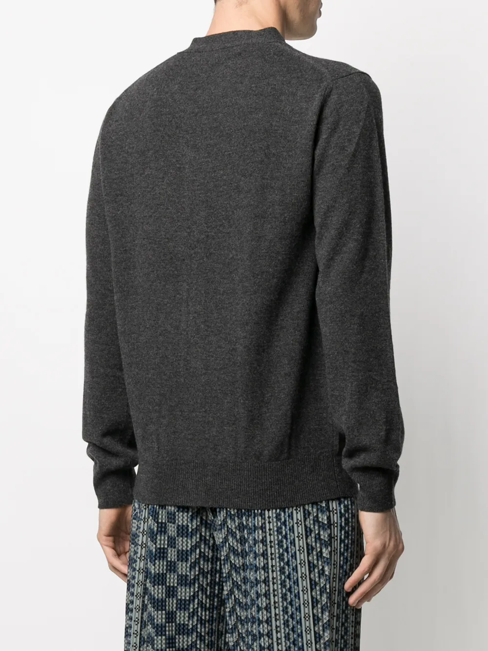 logo button-down cardigan