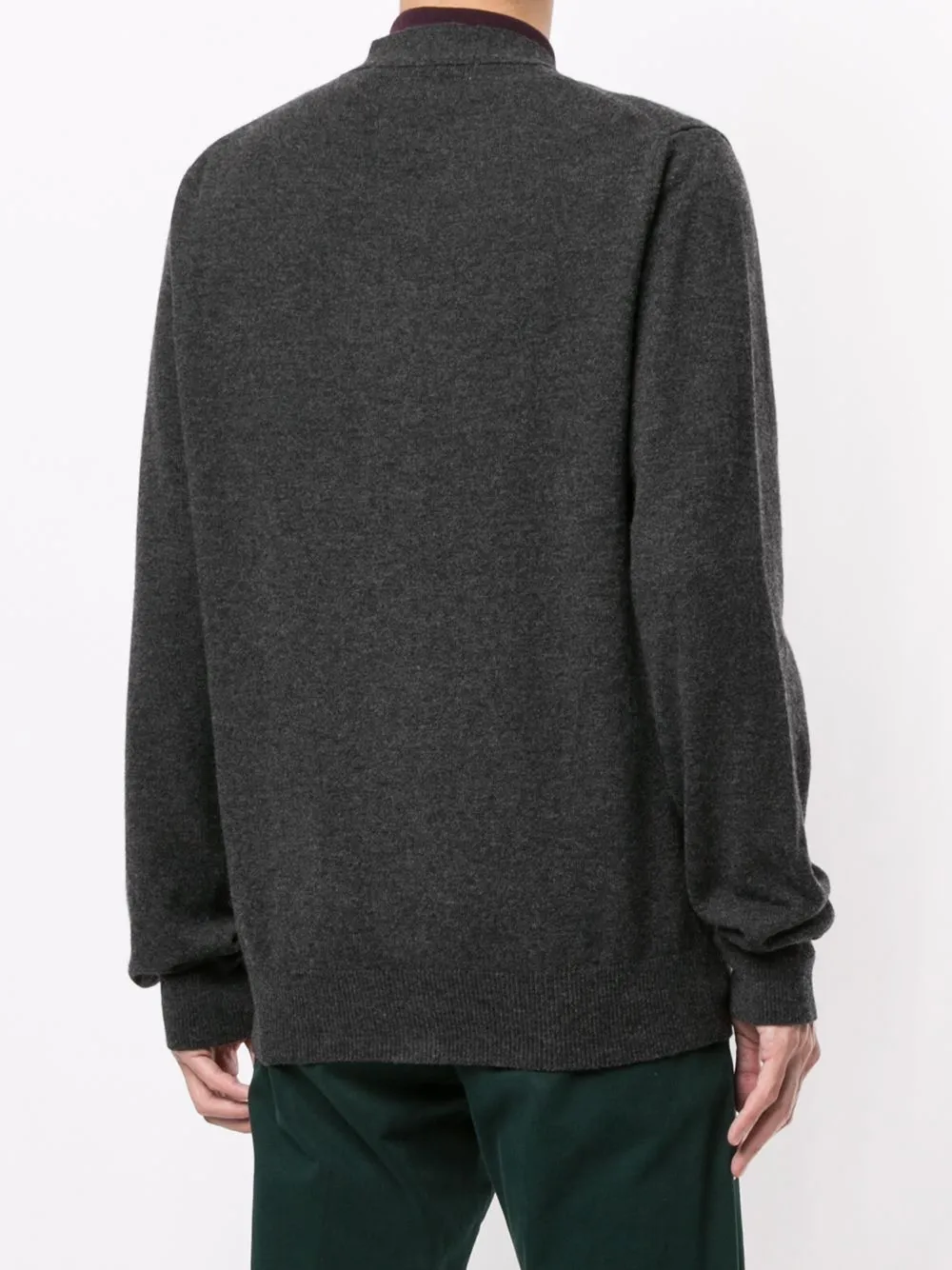logo button-down cardigan
