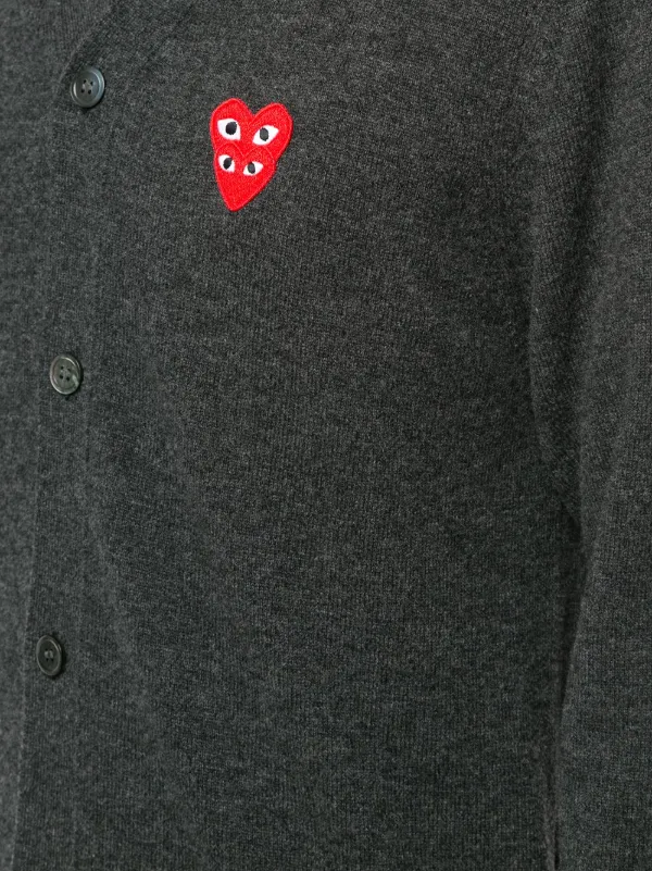Comme Des Gar ons Play Logo button down Cardigan Farfetch