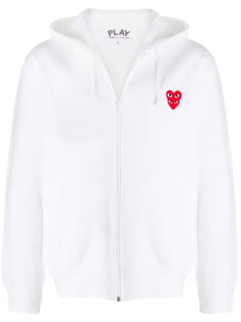 Comme Des Garçons Play embroidered heart zip-front hoodie