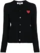 Image 1 of Comme Des Garçons Play overlapping heart wool cardigan