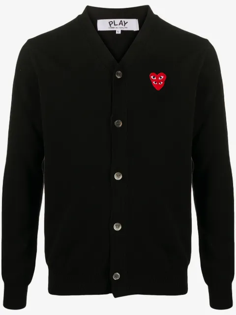 Comme Des Garçons Play heart logo button-down cardigan