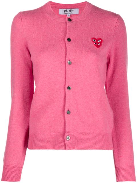 Comme Des Garçons Play overlapping heart wool cardigan