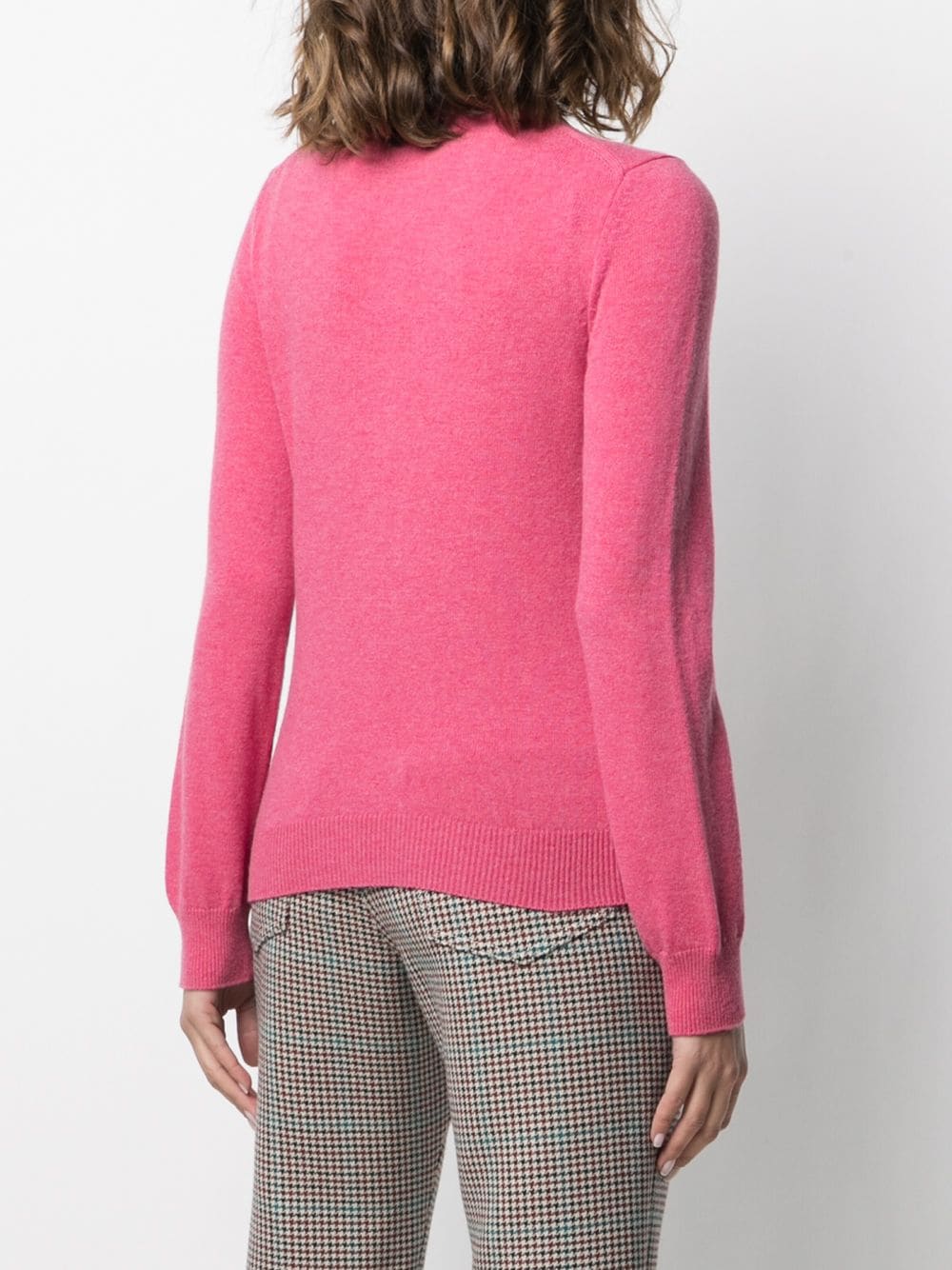 Shop Comme Des Garçons Play Overlapping Heart Wool Cardigan In Pink