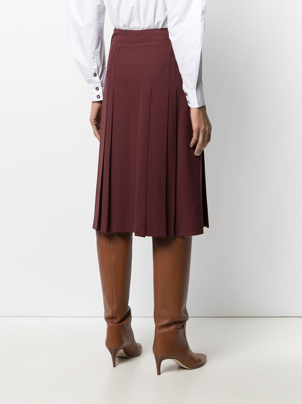 фото Céline pre-owned юбка миди с поясом и складками
