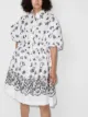 Image 2 of Simone Rocha floral-print cotton shirtdress