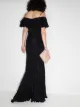 Alessandra Rich off-shoulder belted gown
