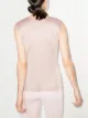 Pleats Please Issey Miyake asymmetric neck pleated sleeveless top