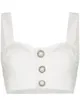 Image 1 of Alessandra Rich pearl-button crop top