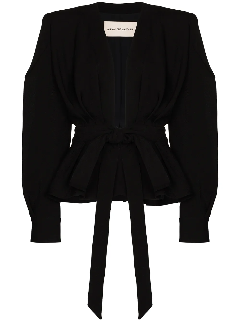 Alexandre Vauthier Single-breasted Belted Blazer In Black