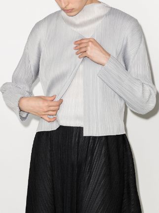 plisse cropped cardigan展示图