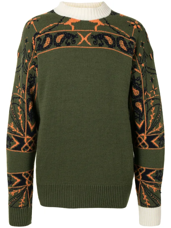 Sacai インターシャ セーター 通販 Farfetch