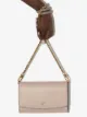 Tory Burch logo appliqué chain leather wallet