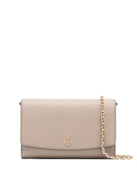 Tory Burch Carteira de couro com aplicação de logo
