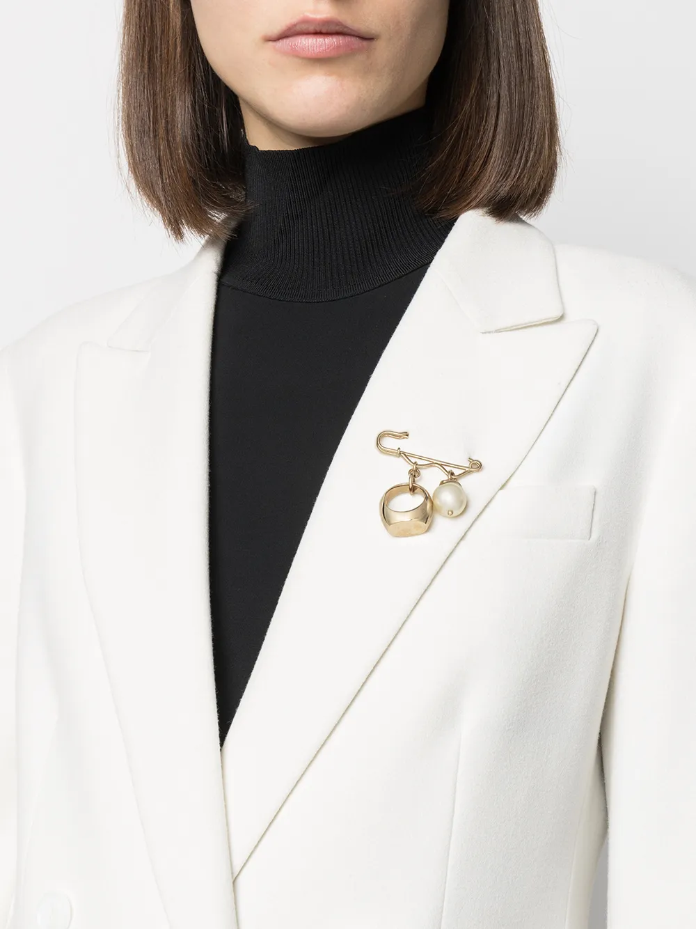  Ermanno Scervino Doppelreihiger Blazer   Gold 