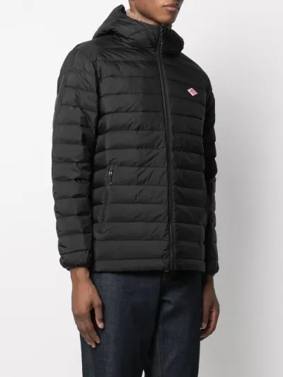 Danton hooded quilted-down jacket black 